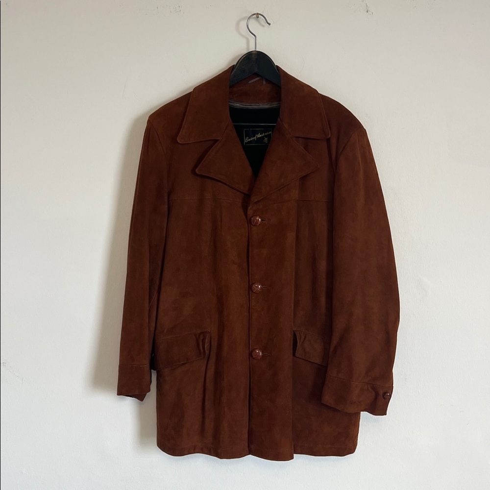 Breier of Amsterdam Vintage Brown Suede Men's Jacket Size 42